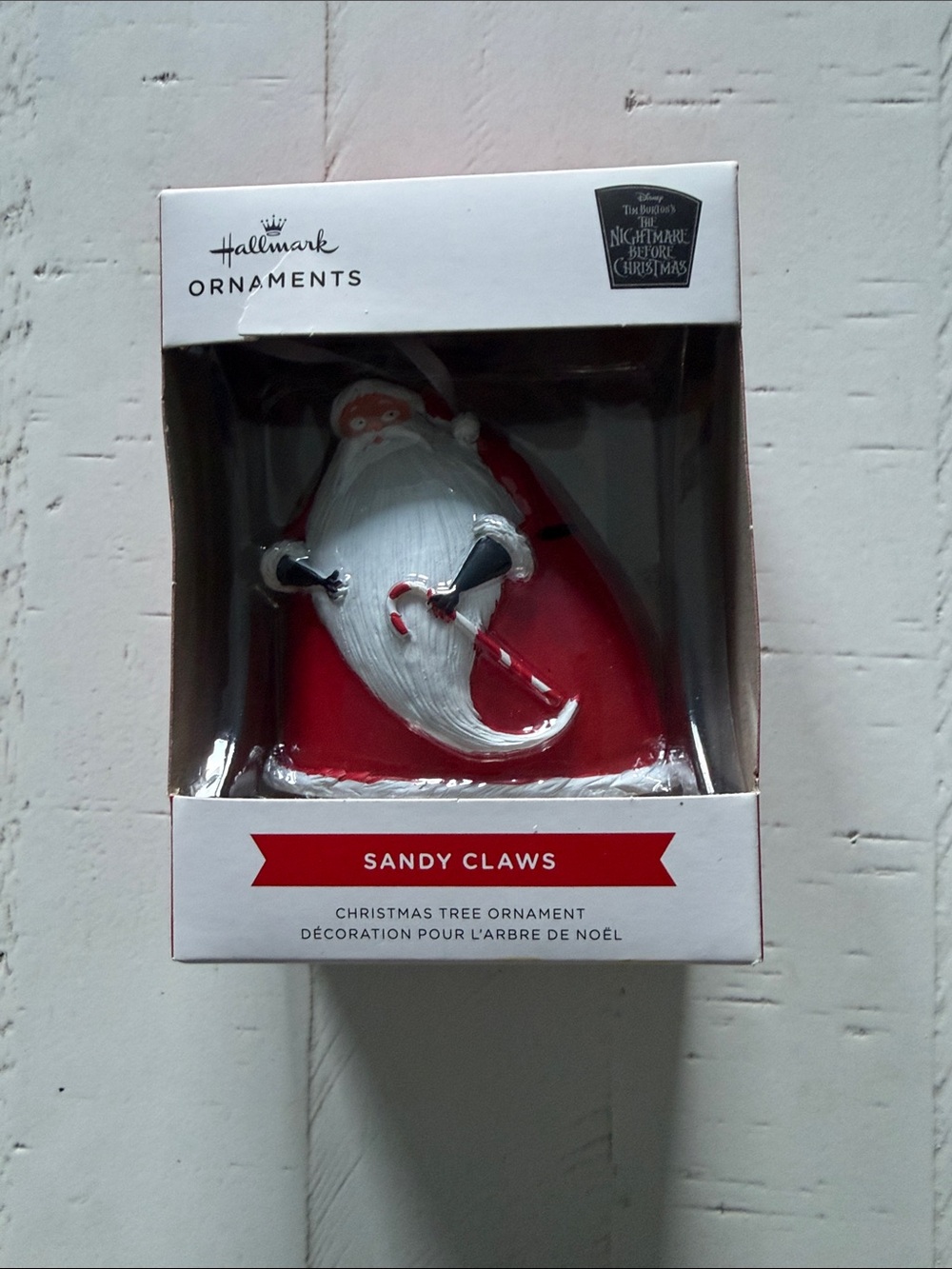 NBC Hallmark Sandy Claws Red and White Ornament
